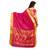 Red woven art silk saree with blouse