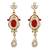 Jewellery Maroon Color Diamond Jewellery Set