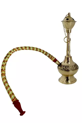 White Metal Colorful Meenakari Work Real Hukka