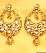 Gold Look Kundan Fine Chaand Baali
