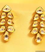 Kundan Meenakari Paisley Danglers