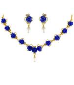 Blue Synthetic Coral Necklace