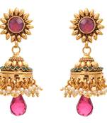 JFL - Glittering Gold Designer Jhumka.