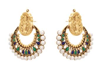 Gold gold_plated Pearl danglers-drops 2