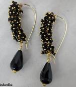 BlackGoldenGhungrooBlackDropEarrings