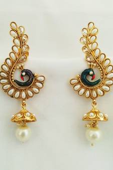 Tantalizing Pearl Peacock Earrrings