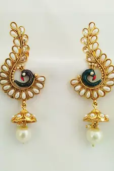 Tantalizing Pearl Peacock Earrrings