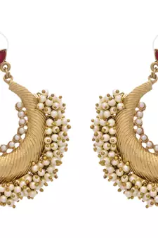 JFL -  Gold Pearls Chand Bali.