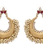 JFL -  Gold Pearls Chand Bali.