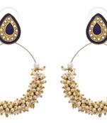 Gold gold_plated Pearl danglers-drops