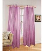 Modish homes Wine color Stripes design tissue curtains