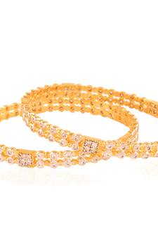 Womens Desire Gold plated american diamond bangle
