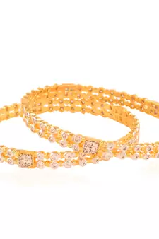 Womens Desire Gold plated american diamond bangle