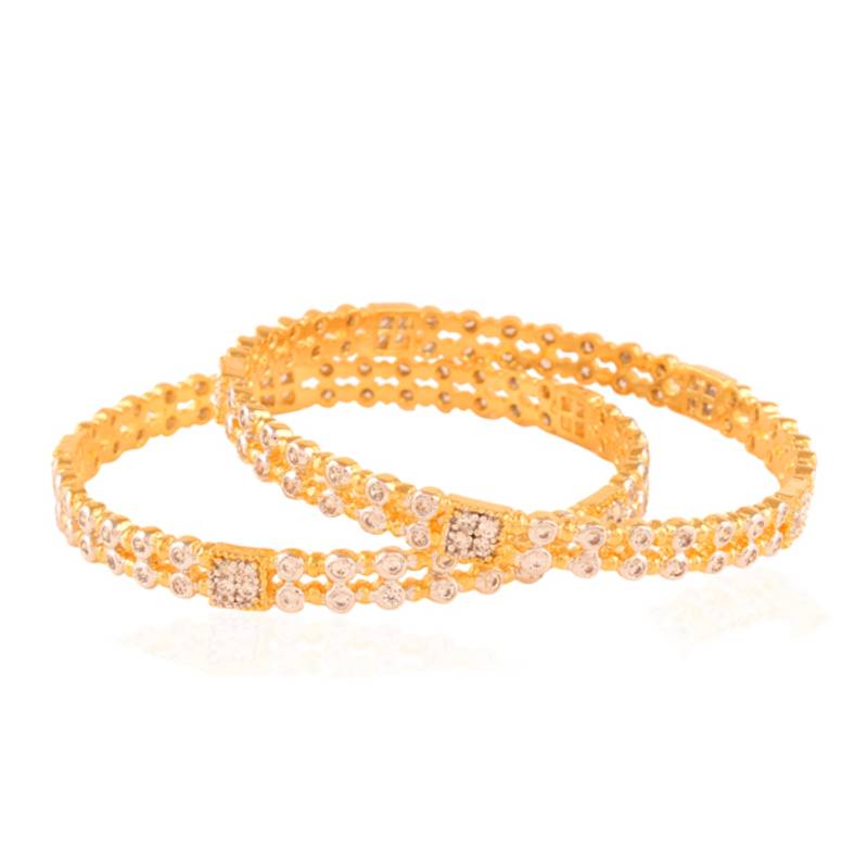 Womens Desire Gold plated american diamond bangle
