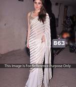  Bollywood Kareena Kapoor Replica  White Saree
