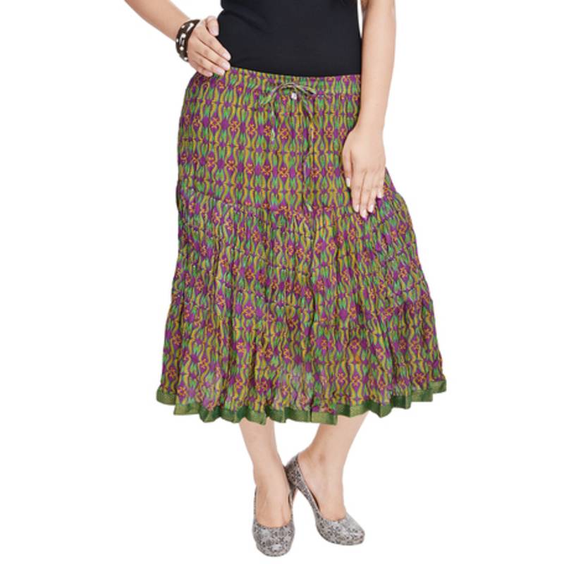 Multicolor Rajasthani Fine Designer Short Skirt