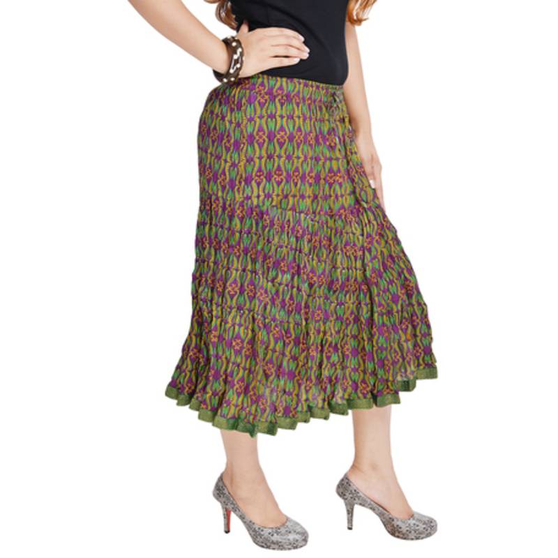 Multicolor Rajasthani Fine Designer Short Skirt