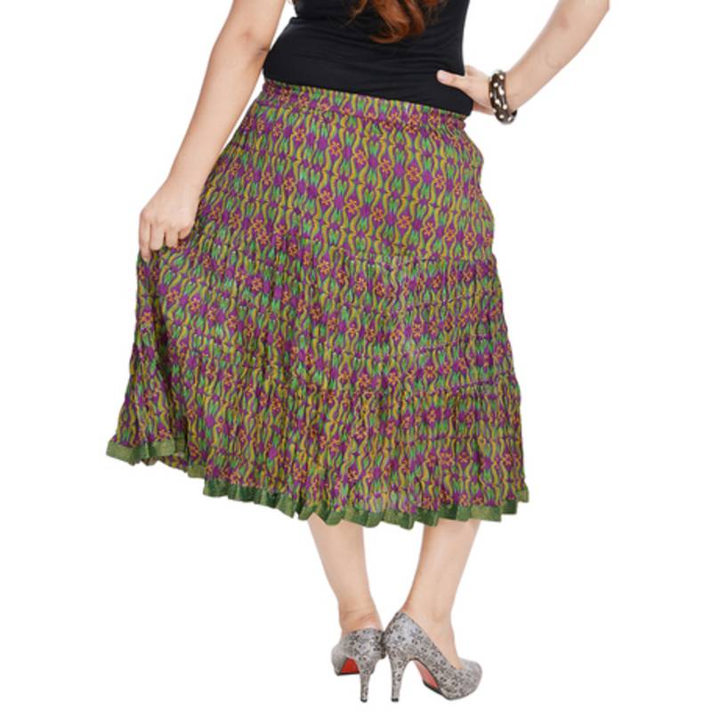 Multicolor Rajasthani Fine Designer Short Skirt