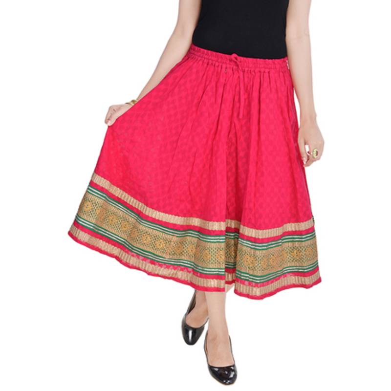 Rajasthani Pink Cotton Skirt