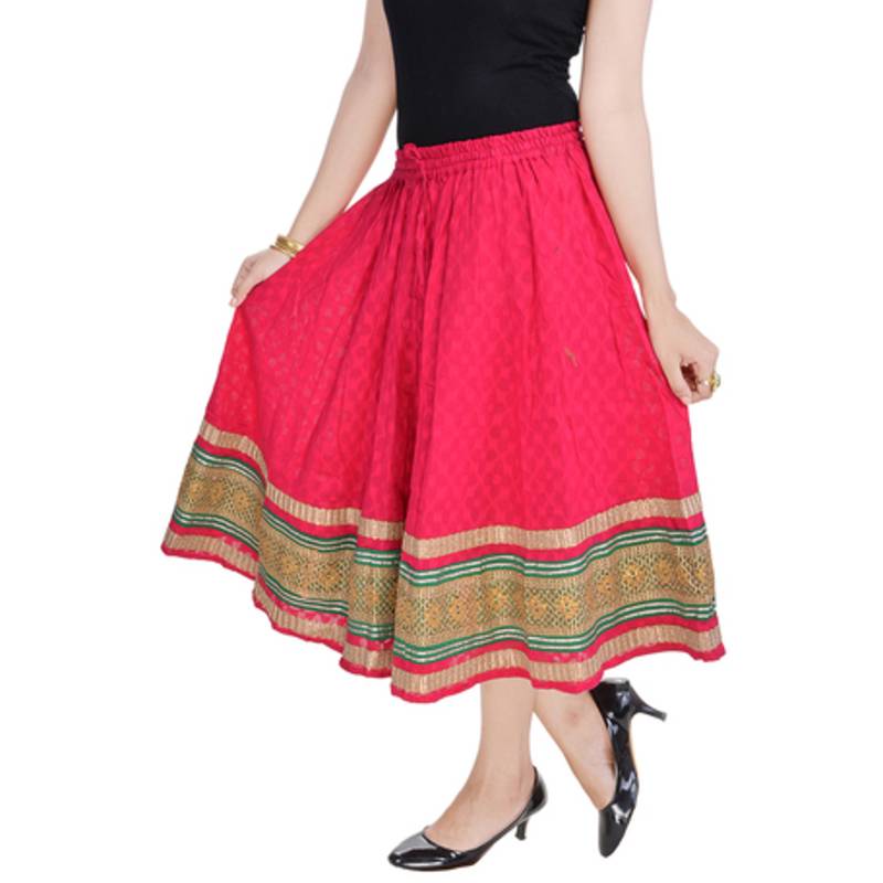 Rajasthani Pink Cotton Skirt