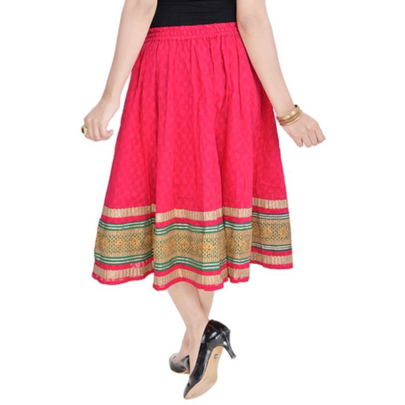 Rajasthani Pink Cotton Skirt