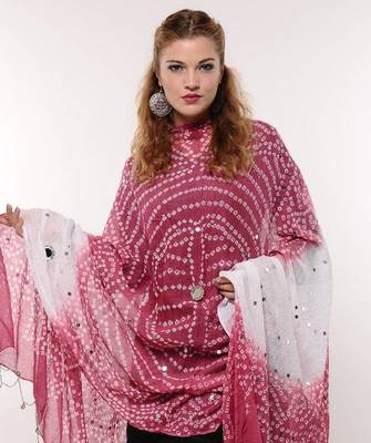 Amazing Pink Bandhej Dupatta 1