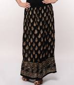 Black Gold Print Skirt