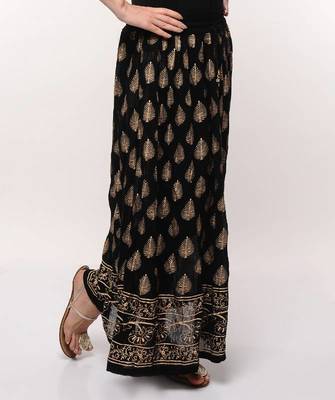 Black Gold Print Skirt 2
