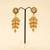 Golden Three Layered Jhumkas with A Kundan Stud