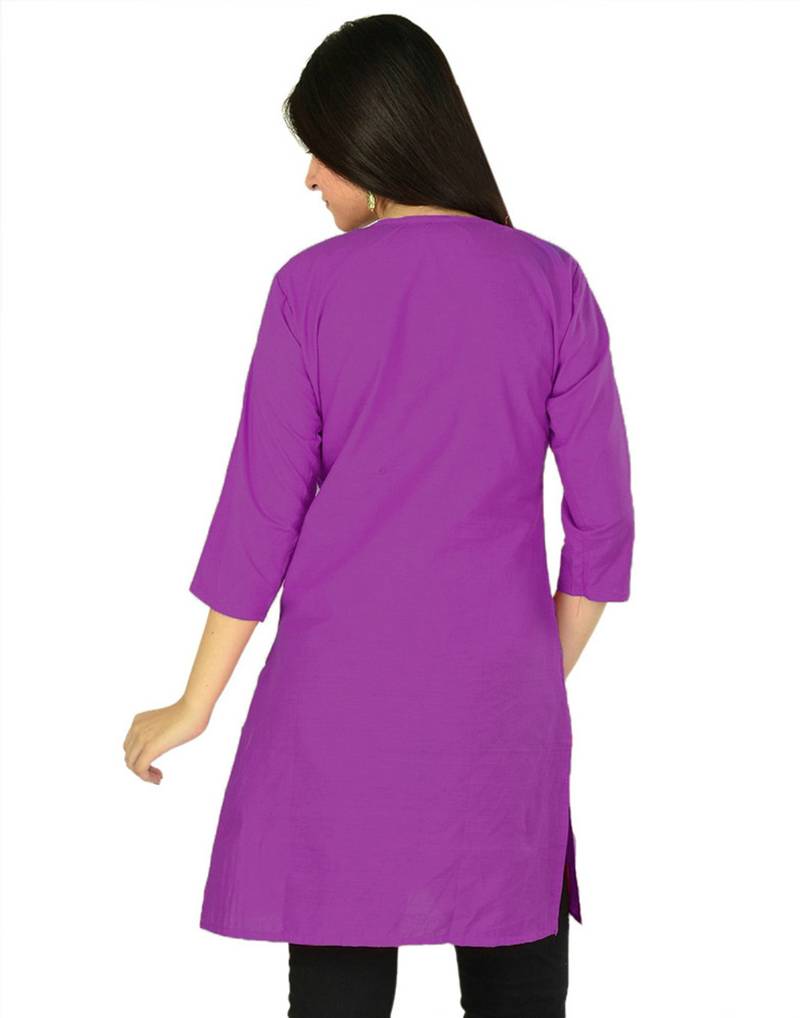 plain purple kurti