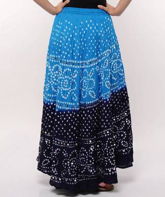 Blue Bandhej Skirt 3