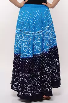 Blue Bandhej Skirt