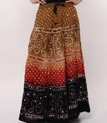 Multicolor Bandhej Cotton Skirt