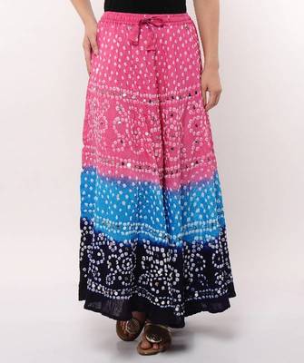 Tricolor Bandhej Skirt 1