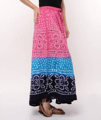 Tricolor Bandhej Skirt 2