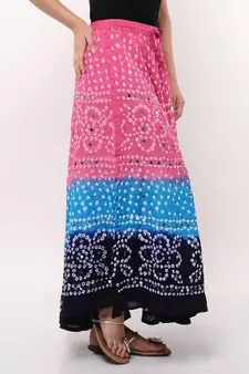 Tricolor Bandhej Skirt