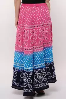 Tricolor Bandhej Skirt