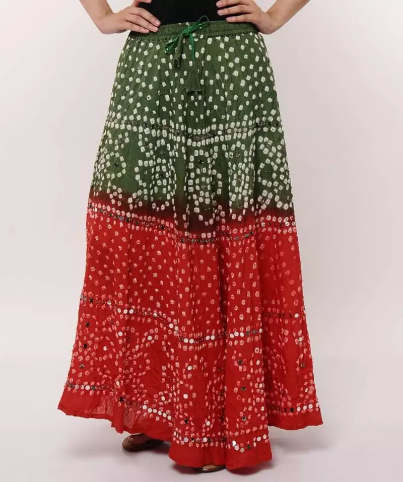Ethnic Cotton Bandhej Skirt