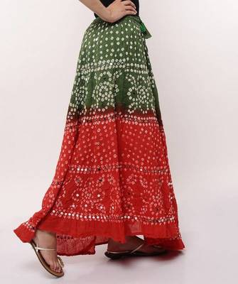 Ethnic Cotton Bandhej Skirt 2