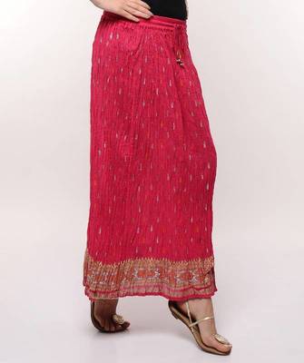 Pink Gold Print Skirt 2