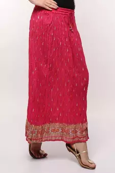 Pink Gold Print Skirt