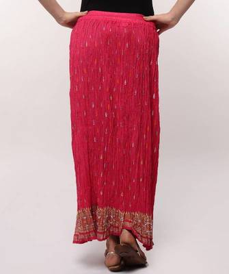 Pink Gold Print Skirt 3