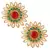 Beautiful flower pearl stud, pearls India vintage ADIVA copper earring