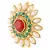 Beautiful flower pearl stud, pearls India vintage ADIVA copper earring