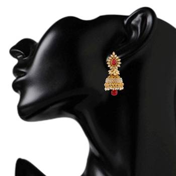 Ethnic Indian Bollywood Fashion Jewelry Set Jhumki Earrings 3