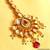 Kundan Meenakari Ruby Emerald Maang Tikka