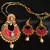 Lovely Antique Transparent Pink Green Necklace Set