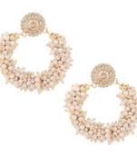 Chandni pearls hoop bali type circle stones stud India earring