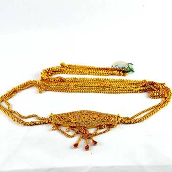 Gold Plated Stone Kandora Kankti Waist Belt 1