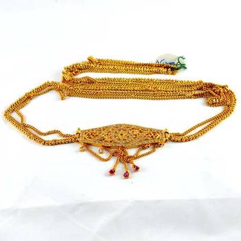 Gold Plated Stone Kandora Kankti Waist Belt 2